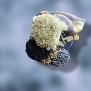 Unisex Mitchell & Ness Multicolor Knit Pom-Pom Beanie lot